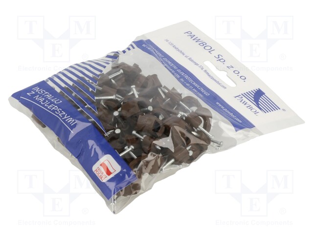 Holder; brown; Application: YDYp 3x2,5,for flat cable; 50pcs.