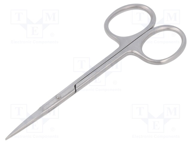 Scissors; for precision works; 110mm; Material: stainless steel