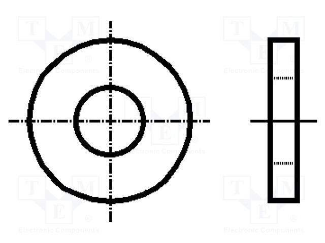 Washer; round; M3; D=9mm; h=1mm; A2 stainless steel; DIN: 7349