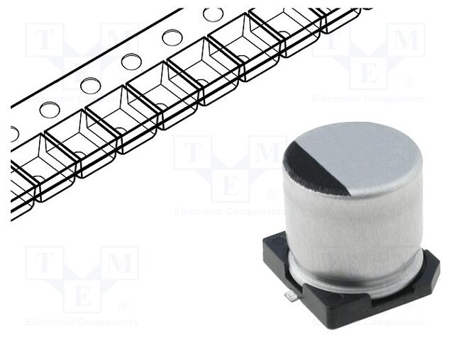 Capacitor: electrolytic; SMD; 330uF; 35VDC; Ø10x10mm; ±20%; 2000h