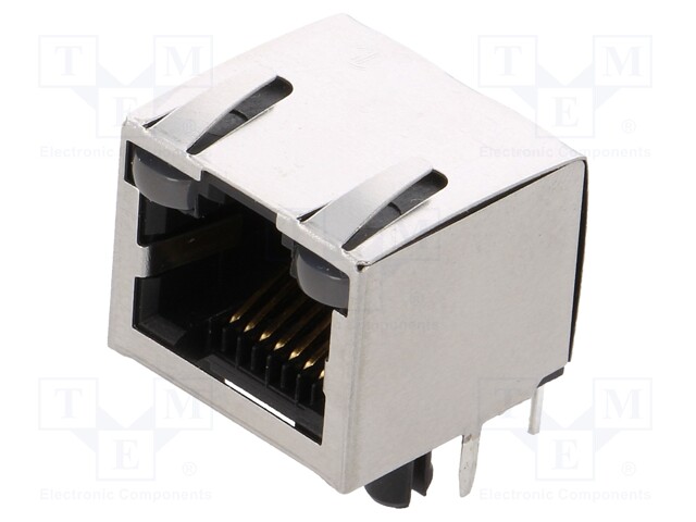 Socket; RJ45; Cat: 5; shielded,with LED; Layout: 8p8c; THT