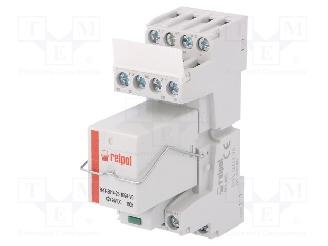 Relay: interface; 4PDT; Ucoil: 24VDC; 6A; 6A/250VAC; 6A/24VDC; 100mΩ