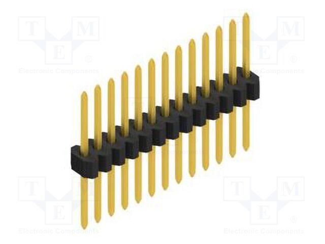 Connector: pin strips; pin header; male; PIN: 13; 1.27mm; THT; 1x13