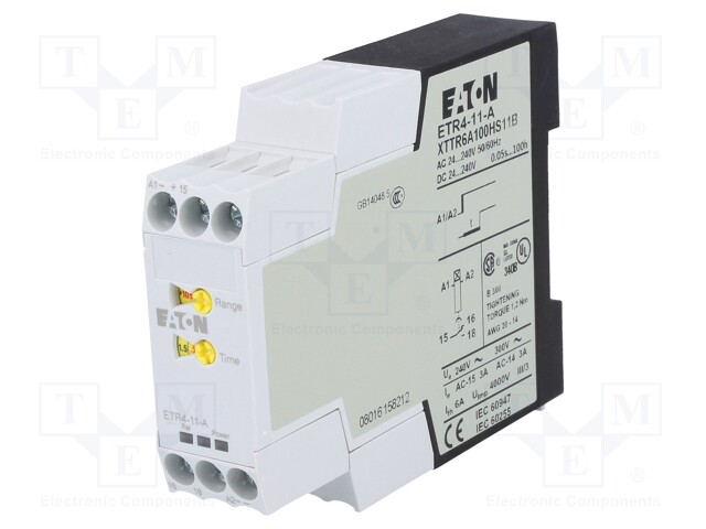 Timer; 0,05s÷100h; SPDT; 250VAC/3A; 24÷240VAC; 24÷240VDC; DIN; IP20