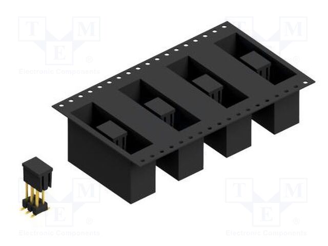 Connector: pin strips; pin header; male; PIN: 6; 2.54mm; SMT; 2x3