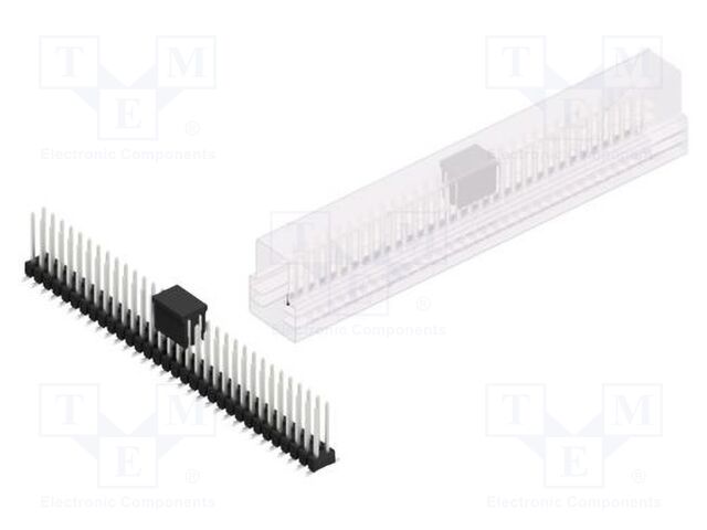 Connector: pin strips; pin header; male; PIN: 64; 2.54mm; SMT; 2x32
