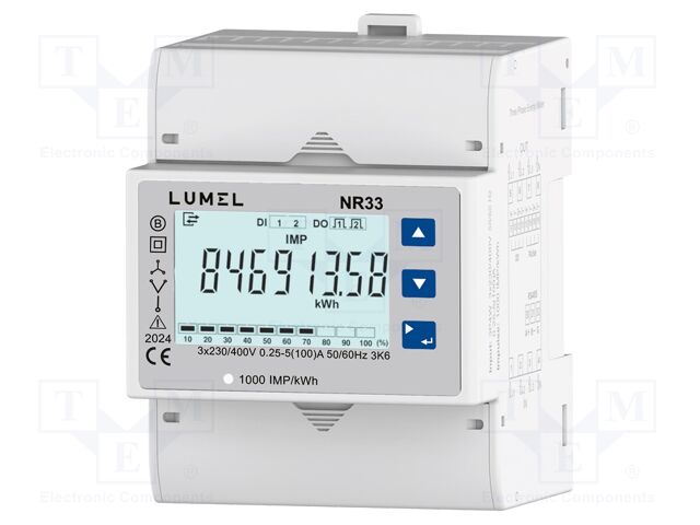 Meter: counter; for DIN rail mounting; digital,mounting; LCD