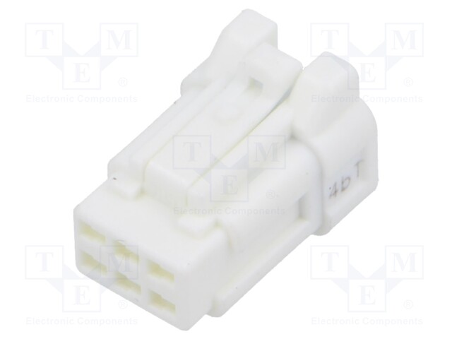 Connector: wire-wire/PCB; DF62W; crimped; straight; PIN: 6; plug