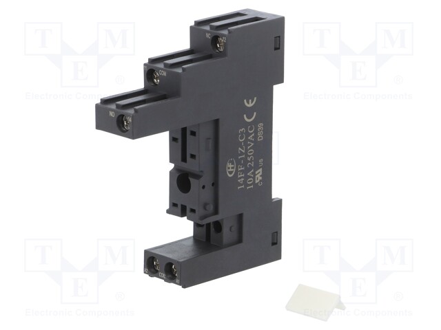 Socket; PIN: 5; 10A; 250VAC; Mounting: DIN,on panel; Series: HF14FF
