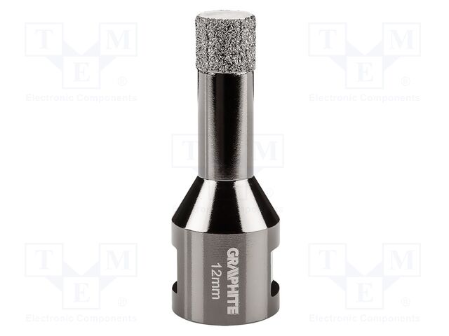 Diamond hole saw; 12mm; glaze,ceramic tile; Thread: M14