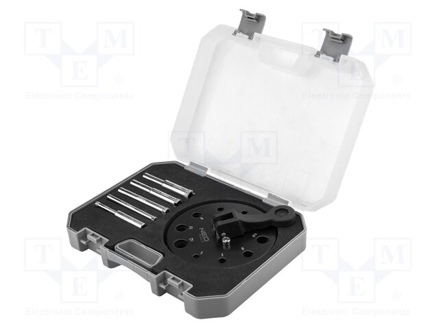 Drill set; diamond; Holder: cylindrical; 5mm,6mm,8mm,10mm,12mm