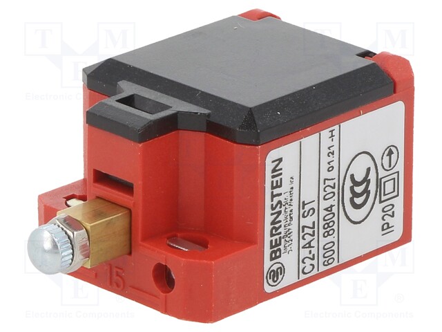 Limit switch; NC x2; 10A; max.240VAC; rectangle 8,5x3,5mm; IP20