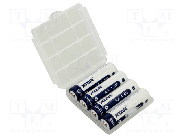 Re-battery: Li-Ion; AA; 1.5V; 2000mAh; Ø14.3x50.3mm; 4pcs.