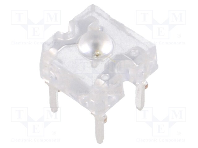 LED Super Flux; 7.62x7.62mm; green; 2÷4cd; 60°; Front: convex; 50mA