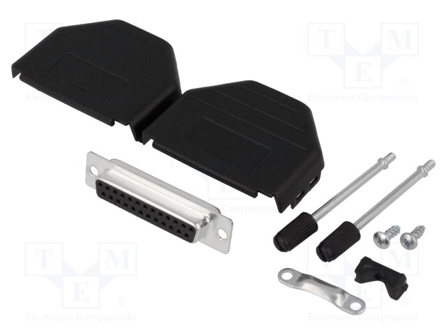 D-Sub; PIN: 25; plug; female; soldering; for cable