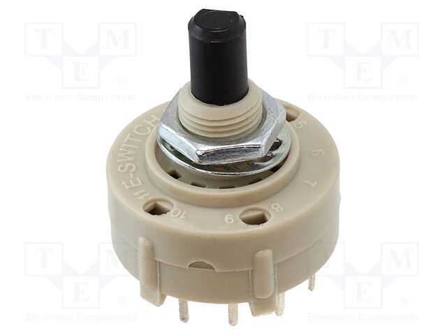 Switch: rotary; Pos: 12; 0.15A/250VAC; Poles number: 1; 30°; THT