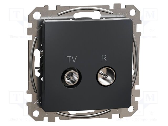 RTV socket intermediate; IP20; anthracite; Sedna; Illumin: none