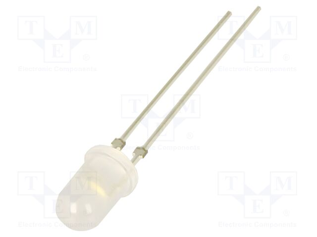 LED; white warm; 5mm; 10000mcd; 30°; Front: convex; 2.9VDC; round