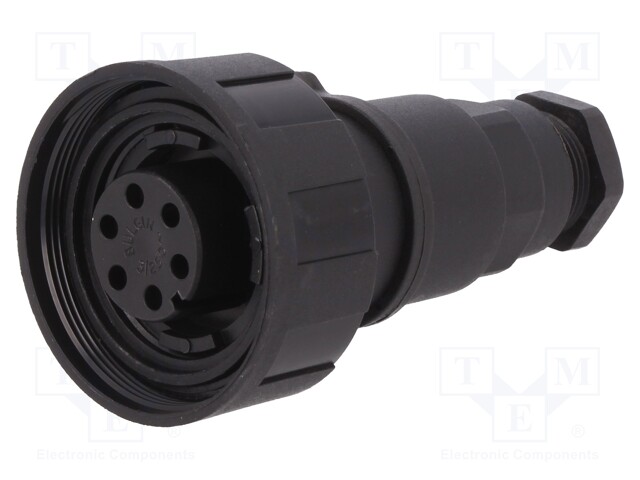 Connector: circular; plug; female; PIN: 6; Buccaneer Standard; IP68