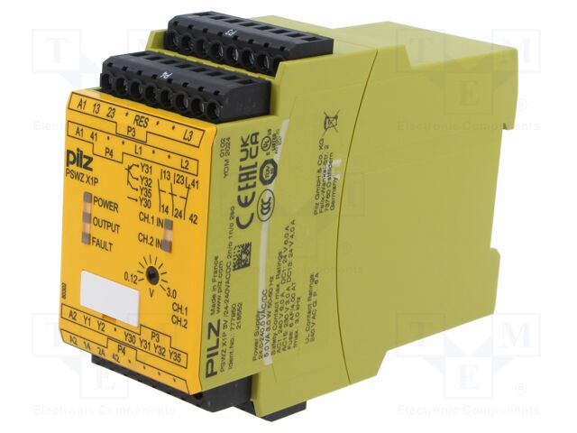 Module: safety relay; Series: PSWZ X1P; IN: 2; OUT: 5; Mounting: DIN