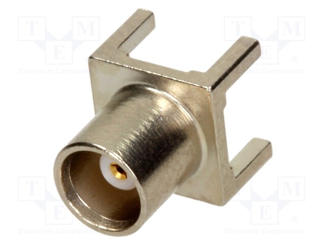 Socket; MCX; female; 50Ω; THT; on PCBs