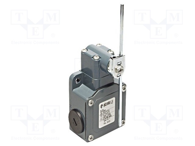 Limit switch; adjustable plunger, length R 19-116mm; NO + NC