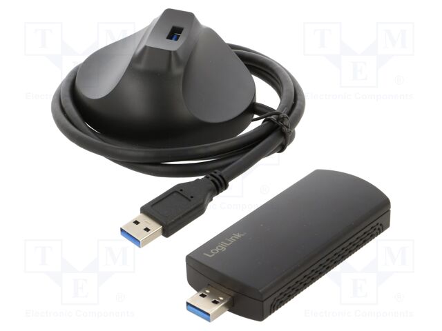 PC extension card: WiFi network; USB A socket,USB A plug; black