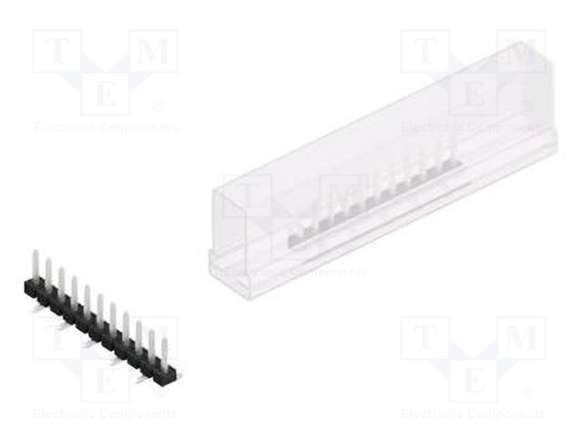 Connector: pin strips; pin header; male; PIN: 11; 2.54mm; SMT; 1x11