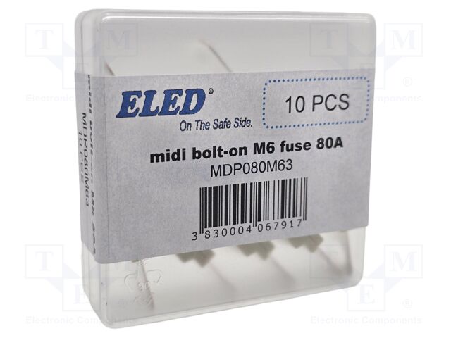 Fuse: fuse; 80A; 58VDC; automotive; 41mm; M6 screw; 41x12x8.24mm