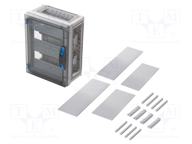 Enclosure: for modular components; IP66; light grey; IK08