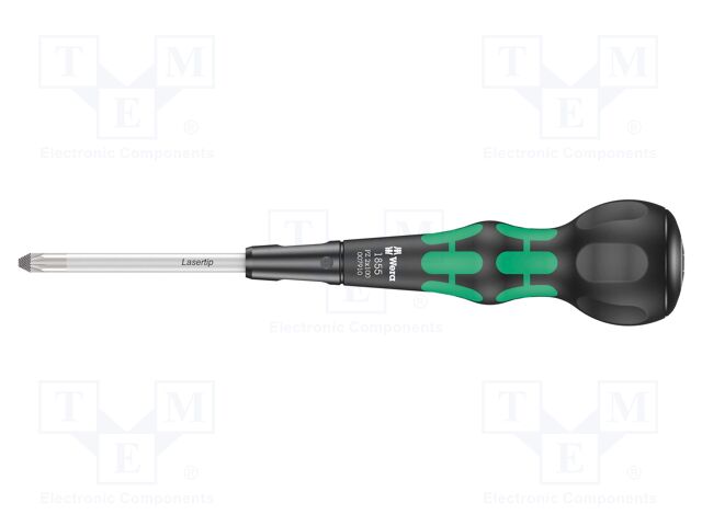 Screwdriver; Pozidriv®; PZ2; 235mm; Kraftform Ball-Grip 1855