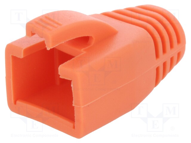RJ45 plug boot; 8mm; Colour: orange