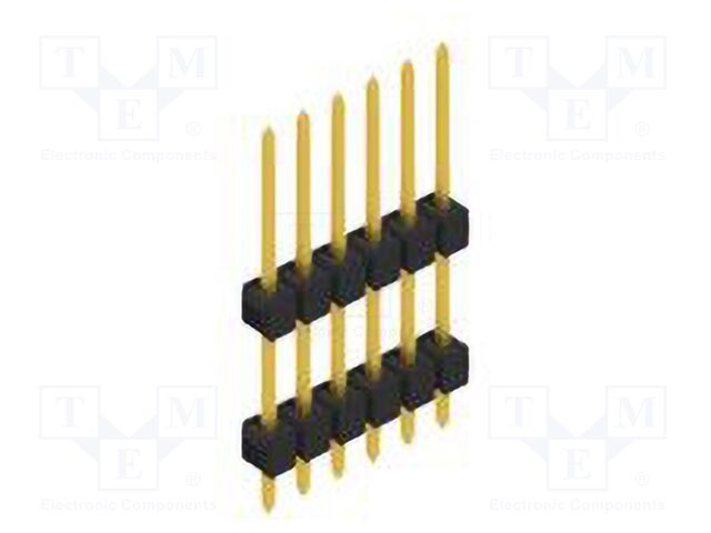 Connector: pin strips; pin header; male; PIN: 6; 2.54mm; THT; 1x6