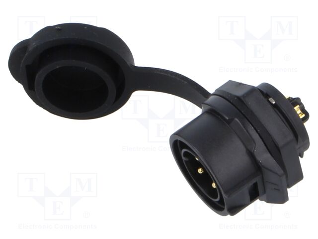 Connector: circular; Quicklock; socket; male; straight; PIN: 4; 400V