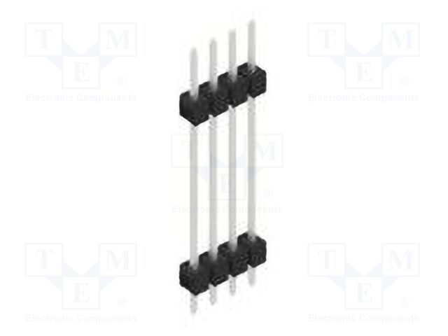 Connector: pin strips; pin header; male; PIN: 4; 2.54mm; THT; 1x4