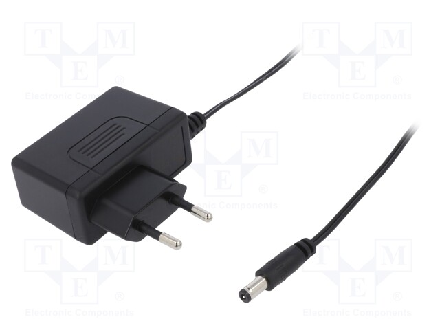 Power supply: switched-mode; 18VDC; 0.66A; Out: 5,5/2,1; 12W; 85%