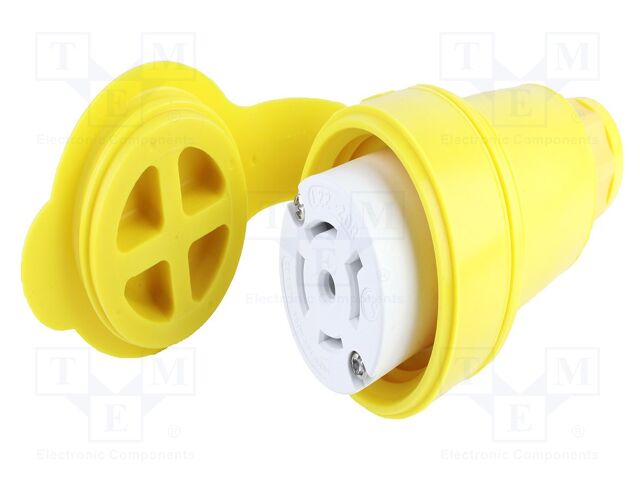 Connector: AC supply; straight; female; screw; socket; 20A; 480V