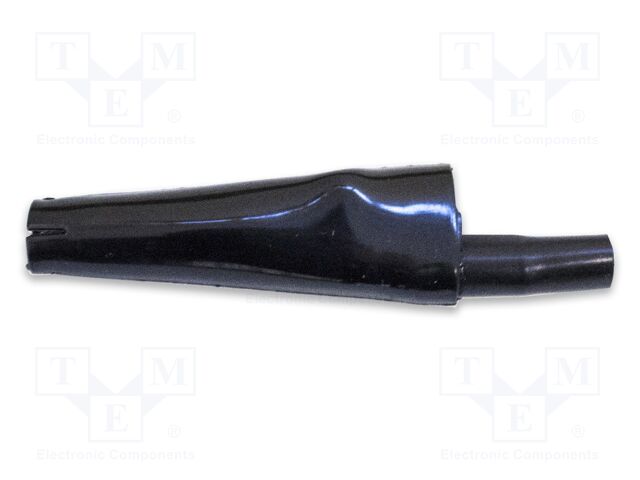 Crocodile clip; 10A; black; Grip capac: max.7.9mm