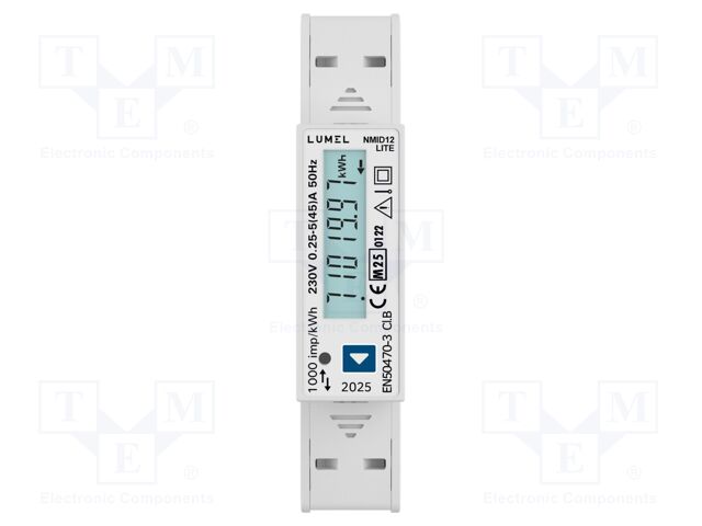 Counter; digital,mounting; for DIN rail mounting; single-phase