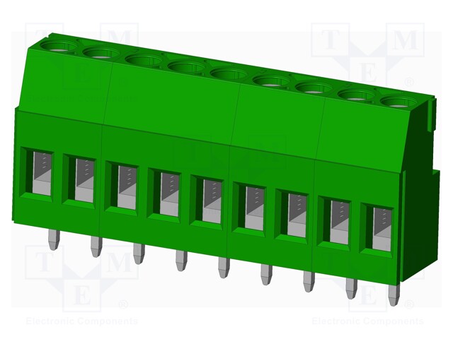 Connector: PCB terminal block; terminal; angled; Plating: tinned