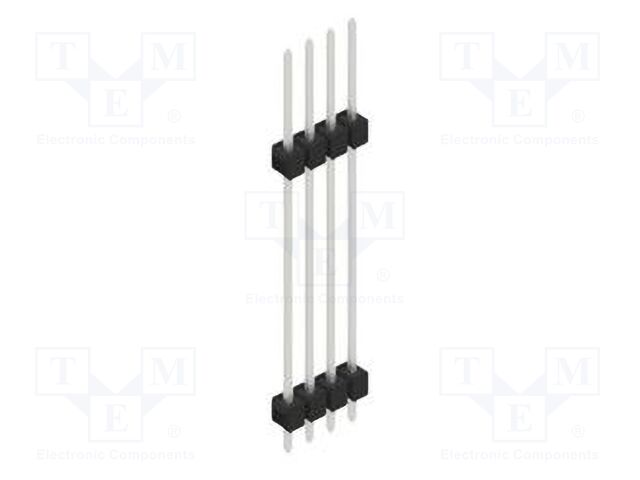 Connector: pin strips; pin header; male; PIN: 4; 2.54mm; THT; 1x4