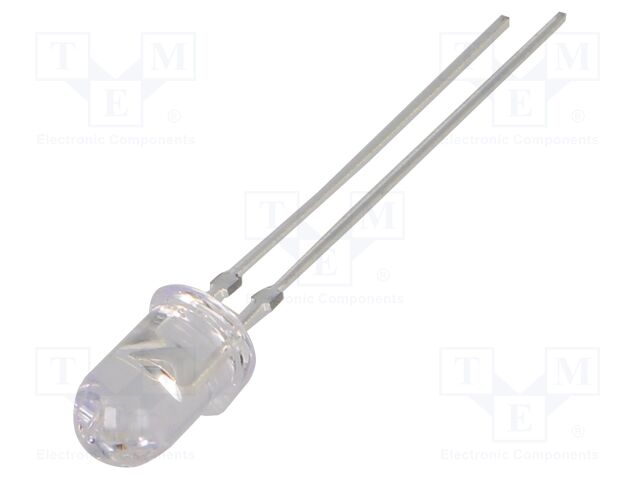 LED; yellow; 5mm; 30°; Front: convex; 2.1÷2.6VDC; No.of term: 2
