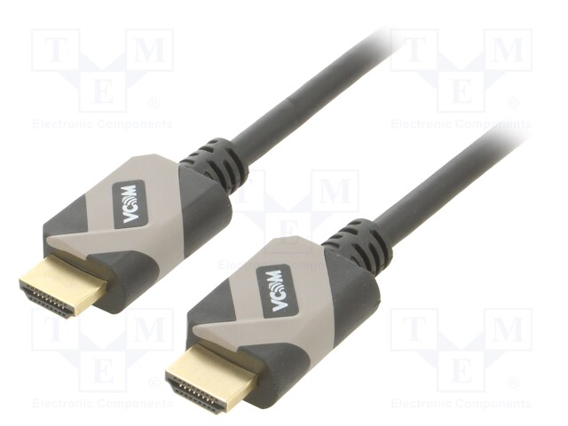 Cable; HDCP 2.2,HDMI 2.1; HDMI plug,both sides; PVC; 2m; black