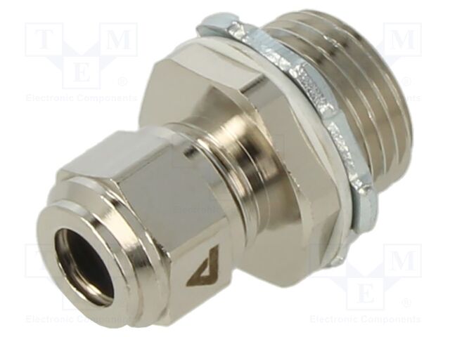 Cable gland; NPT1/2"; brass; with locknut