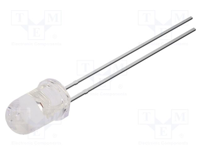 LED; yellow; 5mm; 12000mcd; 30°; Front: convex; 2.1VDC; No.of term: 2