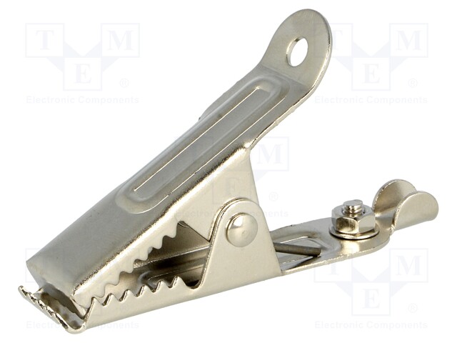Crocodile clip; 25A; 50VDC; max.30mm; Connection: screw terminal