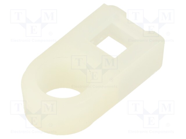 Screw mounted clamp; PA6.6,polyamide; natural