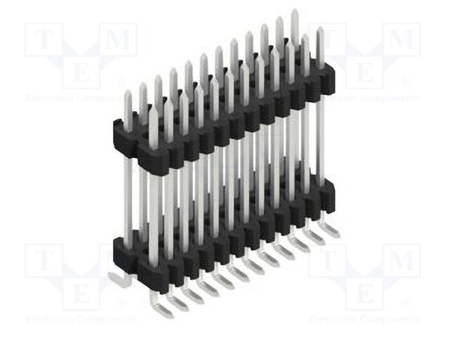 Connector: pin strips; pin header; male; PIN: 24; 1.27mm; SMT; 2x12