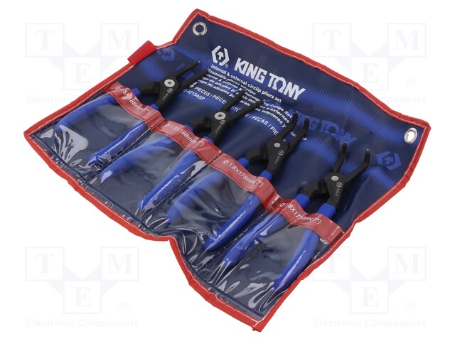 Kit: pliers; Pcs: 4; for circlip; case