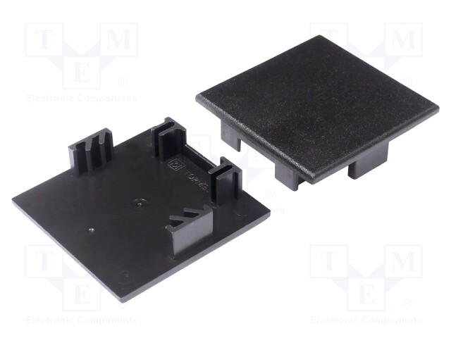 Cap for LED profiles; black; ABS; Application: PHIL53; Pcs: 2